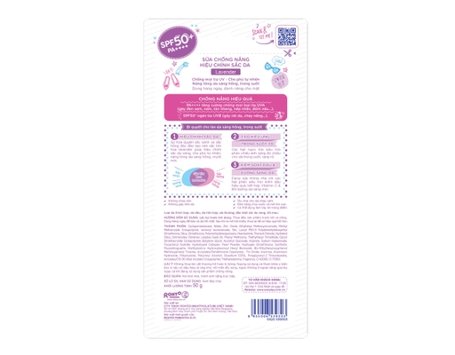 Sữa Chống Nắng Hiệu Chỉnh Sắc Da Skin Aqua Tone Up Milk Lavender SPF50+ PA++++ 50g Sunplay ảnh 1