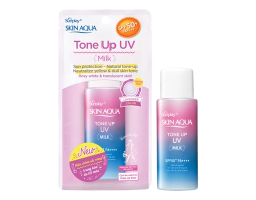 Sữa Chống Nắng Hiệu Chỉnh Sắc Da Skin Aqua Tone Up Milk Lavender SPF50+ PA++++ 50g Sunplay ảnh 0