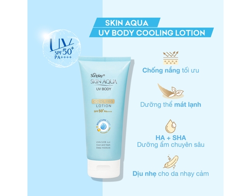 Kem Chống Nắng Dưỡng Thể Mát Lạnh SPF50+ PA++++ 150g Sunplay ảnh 3