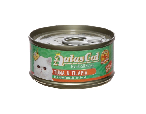 Pate Cho Mèo Vị Cá Ngừ Và Cá Rô Phi 80g Aatas ảnh 0