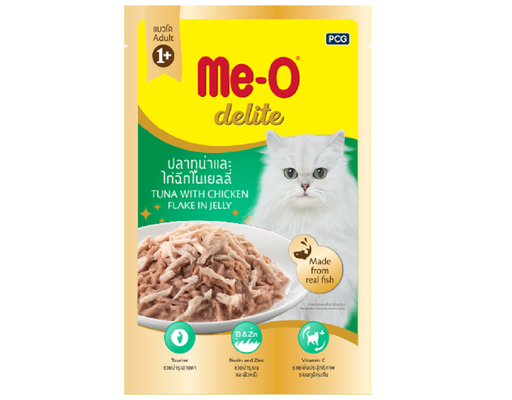 Pate Cho Mèo Trưởng Thành Delite Vị Cá Ngừ & Gà Xé 70g Me-O ảnh 0