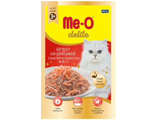 Pate Cho Mèo Trưởng Thành Delite Vị Cá Ngừ & Thanh Cua 70g Me-O ảnh 0