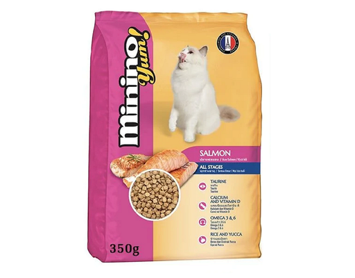 Thức Ăn Dạng Hạt Cho Mèo Vị Cá Hồi 350g Minino Yum ảnh 0