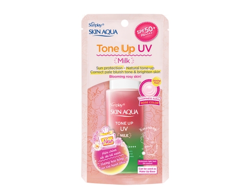 Sữa Chống Nắng Hiệu Chỉnh Sắc Da Skin Aqua Tone Up Milk Rose SPF50+ PA++++ 50g Sunplay ảnh 2