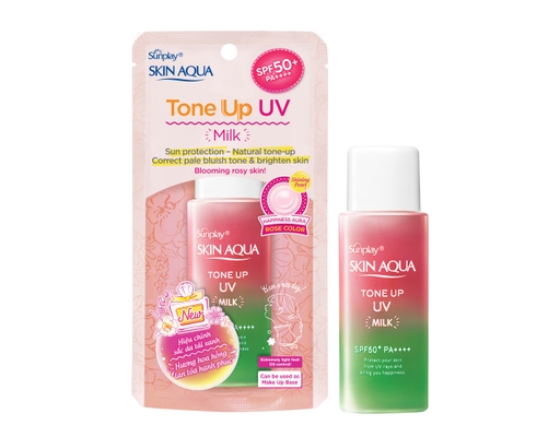 Sữa Chống Nắng Hiệu Chỉnh Sắc Da Skin Aqua Tone Up Milk Rose SPF50+ PA++++ 50g Sunplay ảnh 0