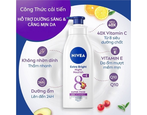 Sữa Dưỡng Thể Dưỡng Trắng Ban Đêm 200ml NIVEA ảnh 4