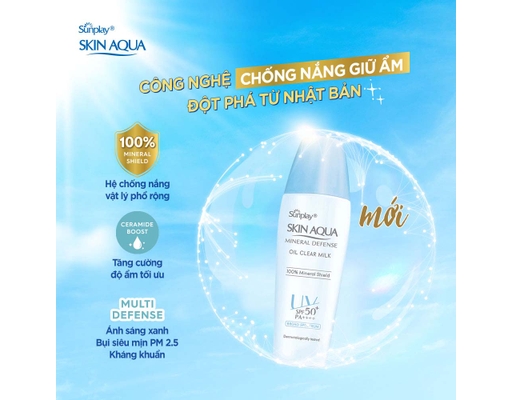Sữa Chống Nắng Vật Lý Bảo Vệ Da Và Giảm Dầu SPF50+ PA++++ 25g Sunplay ảnh 3