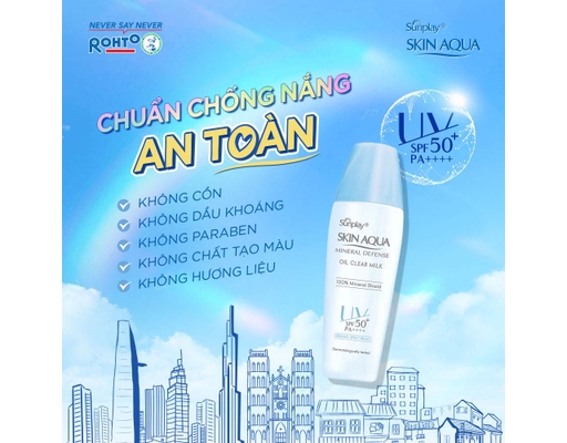 Sữa Chống Nắng Vật Lý Bảo Vệ Da Và Giảm Dầu SPF50+ PA++++ 25g Sunplay ảnh 4