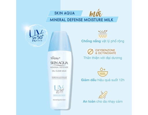 Sữa Chống Nắng Vật Lý Bảo Vệ Da Và Giảm Dầu SPF50+ PA++++ 25g Sunplay ảnh 5