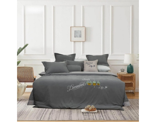 Bộ Ga Chun Chần Kèm Chăn Phong Cách Thêu 160x200cm Dreamland ảnh 2