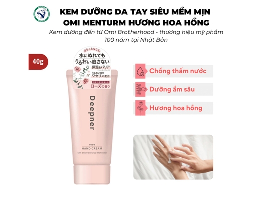 Kem Dưỡng Tay Mềm Mịn Hương Hoa Hồng Rose Hand Cream 40g Omi Brotherhood ảnh 2