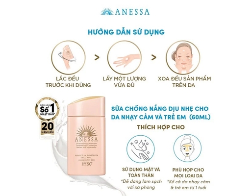 Sữa Chống Nắng Dịu Nhẹ Mild SPF50 PA++++ 60ml ANESSA ảnh 4