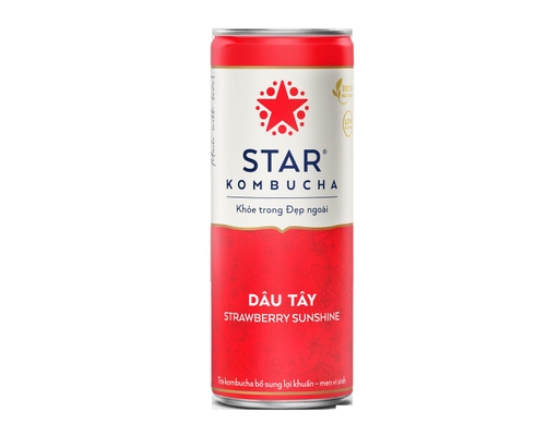 Trà Lên Men Bổ Sung Lợi Khuẩn Vị Dâu Tây - Strawberry Sunshine 250ml Star Kombucha ảnh 0