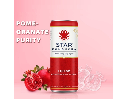 Trà Lên Men Bổ Sung Lợi Khuẩn Vị Lựu Đỏ - Pomegranate Purity 250ml Star Kombucha ảnh 1