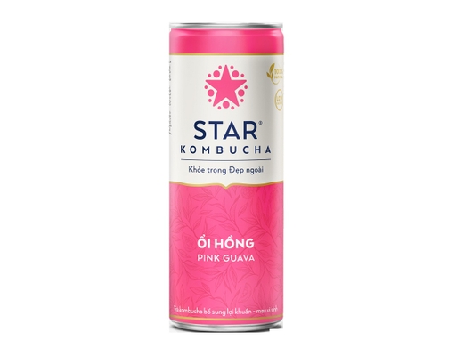 Trà Lên Men Bổ Sung Lợi Khuẩn Vị Ổi Hồng - Pink Guava 250ml Star Kombucha ảnh 0
