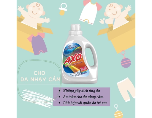 Nước Tẩy Quần Áo Màu Cho Da Nhạy Cảm 800ml Axo ảnh 4