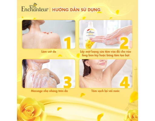 Sữa Tắm Dưỡng Da Hương Nước Hoa Sensation 650g Enchanteur ảnh 2