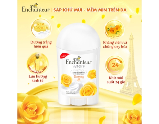 Sáp Khử Mùi Trắng Da Hương Nước Hoa Charming 40g Enchanteur ảnh 2