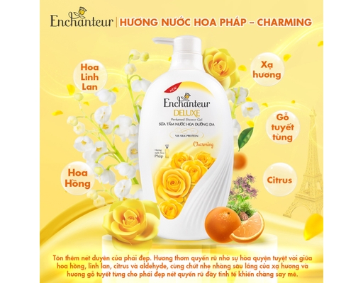 Sữa Tắm Dưỡng Da Hương Nước Hoa Charming 450g Enchanteur ảnh 2
