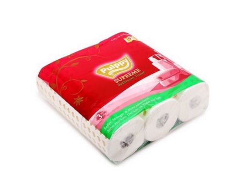Giấy Vệ Sinh 3 Lớp Supreme 9 Cuộn Pulppy ảnh 2