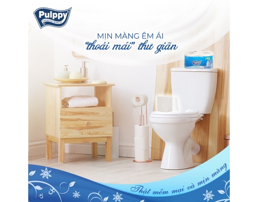 Giấy Vệ Sinh Cao Cấp 9 Cuộn Pulppy ảnh 2
