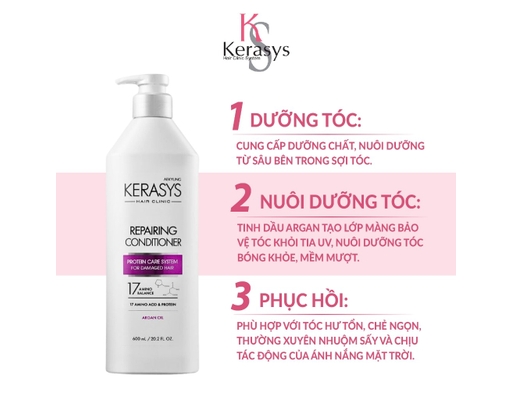 Dầu Xả Phục Hồi Tóc Repairing Conditioner 600ml Kerasys ảnh 2