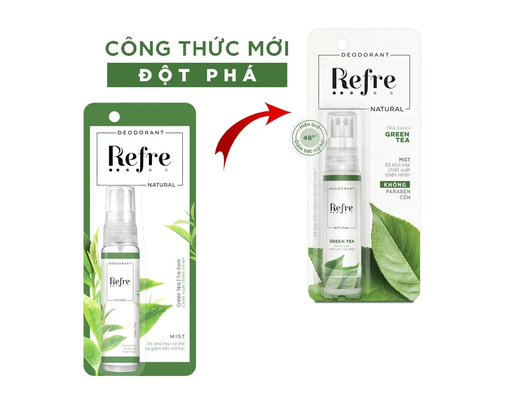 Xịt Khử Mùi Natural Hương Trà Xanh 30ml Refre ảnh 1