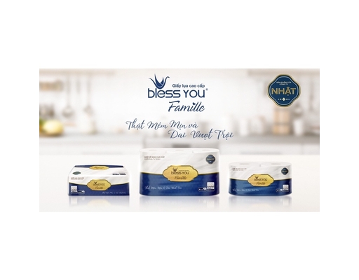Giấy Vệ Sinh 3 Lớp Famille 10 Cuộn Bless You ảnh 3