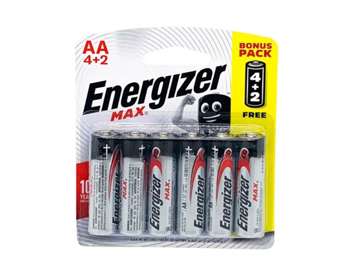 Vỉ 6 Pin Alkaline Max AA E91BP4+2 Energizer ảnh 0