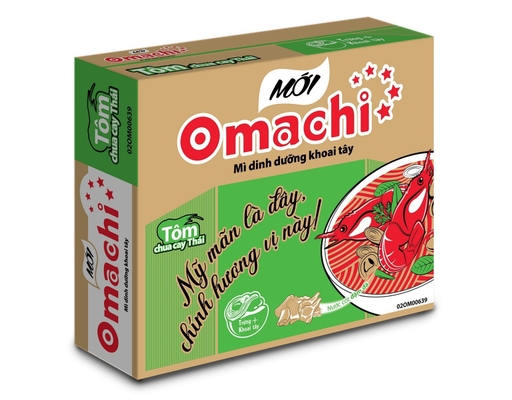 Thùng 30 Gói Mì Ăn Liền Hương Lẩu Tôm Chua Cay Thái 80g - 01104547 Omachi ảnh 2