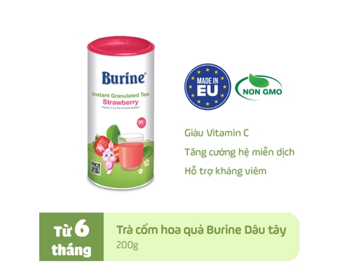 Trà Cốm Hoa Quả Vị Dâu Tây 200g Burine ảnh 2