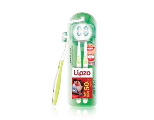 Lô 2 Bàn Chải Đánh Răng Cao Cấp Sensitive Lipzo ảnh 0