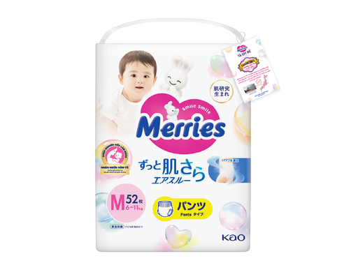 Tã Quần M52 Cho Bé Từ 6 - 11kg 52 Miếng Merries ảnh 0