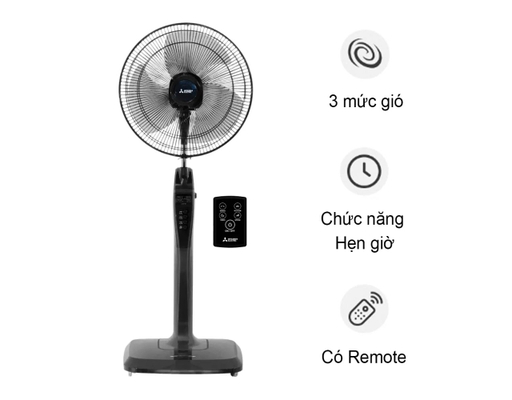 [Đặt Trước] Quạt Đứng LV16-RB CY-GY Xám Đậm Mitsubishi ảnh 4