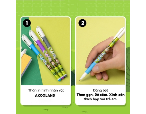 Bút Gel Mực Tím GEL-012/AK Thiên Long ảnh 4