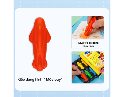 Sáp Nhựa Hình Phi Thuyền Hộp 12 Màu Colokit PCR-C018/AK Thiên Long ảnh 2