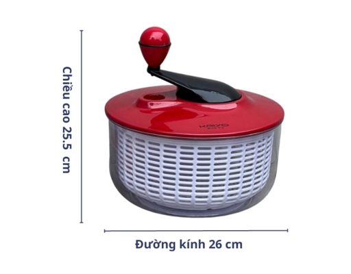 Rổ Quay Rau Li Tâm 5.5L Kaiyo Màu Đỏ