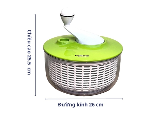 Rổ Quay Rau Li Tâm 5.5L Kaiyo Màu Xanh