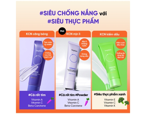 Kem Chống Nắng Hiệu Chỉnh Màu Da Vật Lý Lai Hóa Học Sunmuse Toneup&Correct SPF50+ PA++++ 50ml BEPLAIN ảnh 1