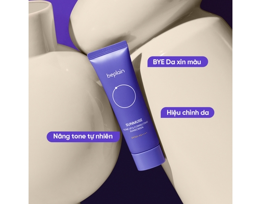 Kem Chống Nắng Hiệu Chỉnh Màu Da Vật Lý Lai Hóa Học Sunmuse Toneup&Correct SPF50+ PA++++ 50ml BEPLAIN ảnh 7