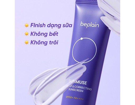 Kem Chống Nắng Hiệu Chỉnh Màu Da Vật Lý Lai Hóa Học Sunmuse Toneup&Correct SPF50+ PA++++ 50ml BEPLAIN ảnh 8
