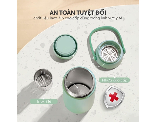 Bình Giữ Nhiệt Inox 316 EL8330 500ml Màu Xanh Mint Elmich ảnh 9