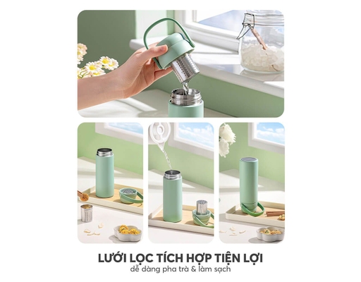 Bình Giữ Nhiệt Inox 316 EL8330 500ml Màu Xanh Mint Elmich ảnh 8