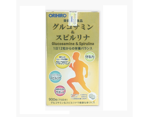 Thực Phẩm Bảo Vệ Sức Khỏe Glucosamine Và Tảo Spirulina Hỗ Trợ Xương Khớp 900 Viên Orihiro ảnh 1