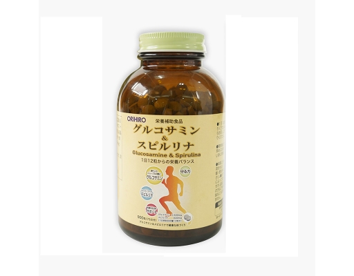 Thực Phẩm Bảo Vệ Sức Khỏe Glucosamine Và Tảo Spirulina Hỗ Trợ Xương Khớp 900 Viên Orihiro ảnh 2