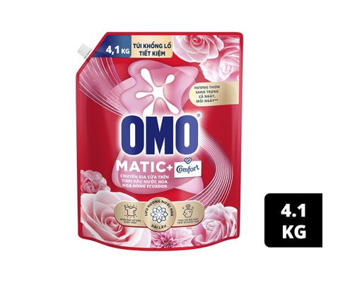 Nước Giặt Matic Cửa Trên Hương Comfort Hoa Hồng Ecuador 4.1kg OMO ảnh 0