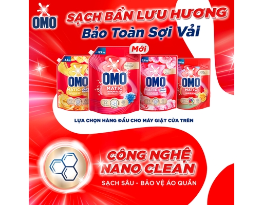 Nước Giặt Matic Cửa Trên Hương Comfort Hoa Hồng Ecuador 4.1kg OMO ảnh 4