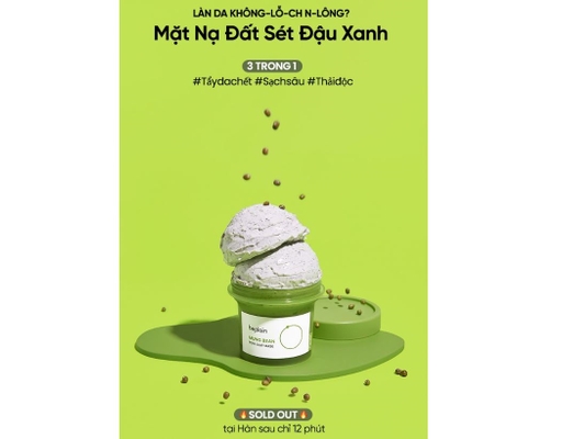 Mặt Nạ Đất Sét Sạch Mịn Da Mung Bean Pore Clay Mask 120ml BEPLAIN ảnh 3
