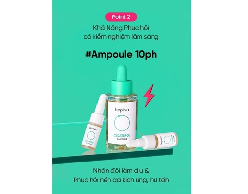 Tinh Chất Rau Má Phục Hồi Và Dịu Da Nhạy Cảm Cicaterol Ampoule 30ml BEPLAIN ảnh 6