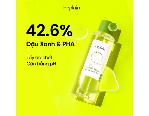 Nước Hoa Hồng Cấp Ẩm Và Giảm Nhờn Từ Đậu Xanh Mung Bean Balancing Toner 200ml BEPLAIN ảnh 2